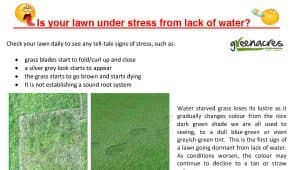 Catch cup information – Lawn stress